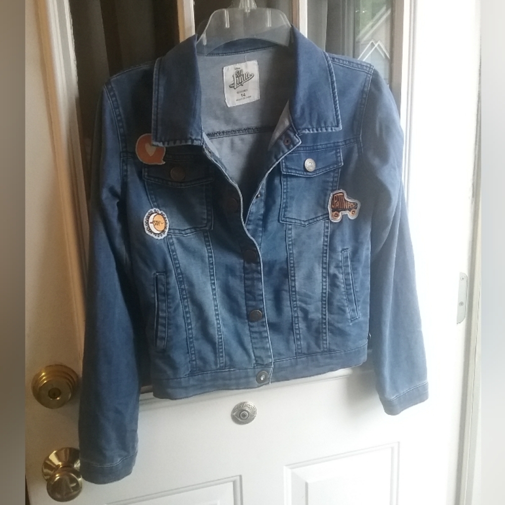 Soy Luna Blue Denim Jacket with Patches - Kids Size 14